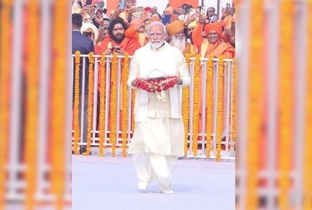 مودی نے بابری مسجد کی جگہ مندر کے افتتاح کو انتخابی مہم کیلیے استعمال کیا، نیویارک ٹائمز