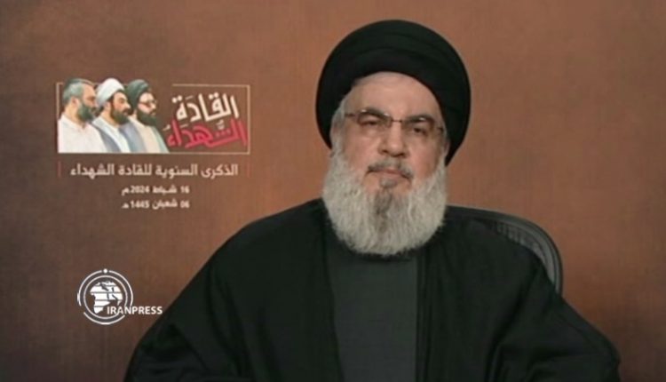 صیہونی حکومت کے جرائم کا ذمہ دار امریکہ ہے: سید حسن نصر اللہ