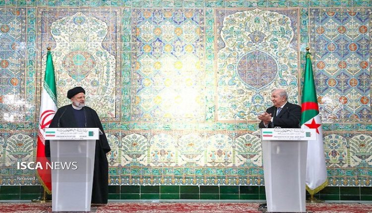 ایران اور الجزائر کے سربراہان مملکت کی مشترکہ پریس کانفرنس