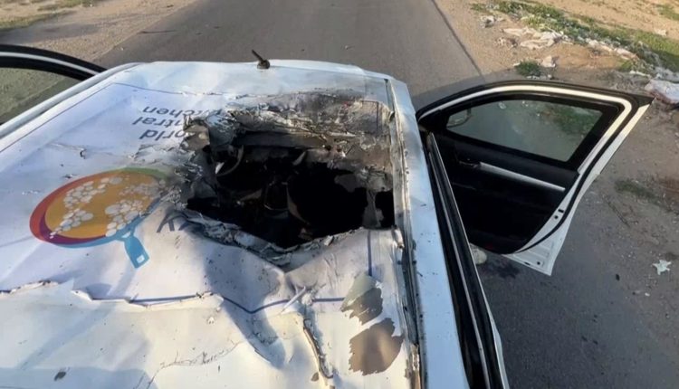 غزہ: ایک بین الاقوامی ادارے کی گاڑی پر صیہونی حکومت کا حملہ