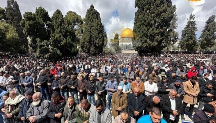 مسجدالاقصی میں 45 ہزار سے زیادہ نمازیوں نے نماز جمعہ ادا کی