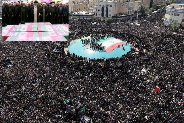 ایرانی صدر ابراہیم رئیسی و دیگر کی نمازِ جنازہ ادا، رقت آمیز مناظر