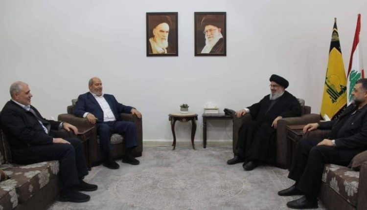 حماس کے وفد کی سید حسن نصراللہ سے اہم ملاقات