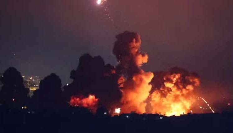 اسرائیل کی بیروت کے جنوبی مضافات میں بمباری سے 60 سے زائد شہری شہید